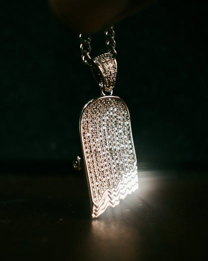 ICED OUT Broken Deck Pendant (Silver)