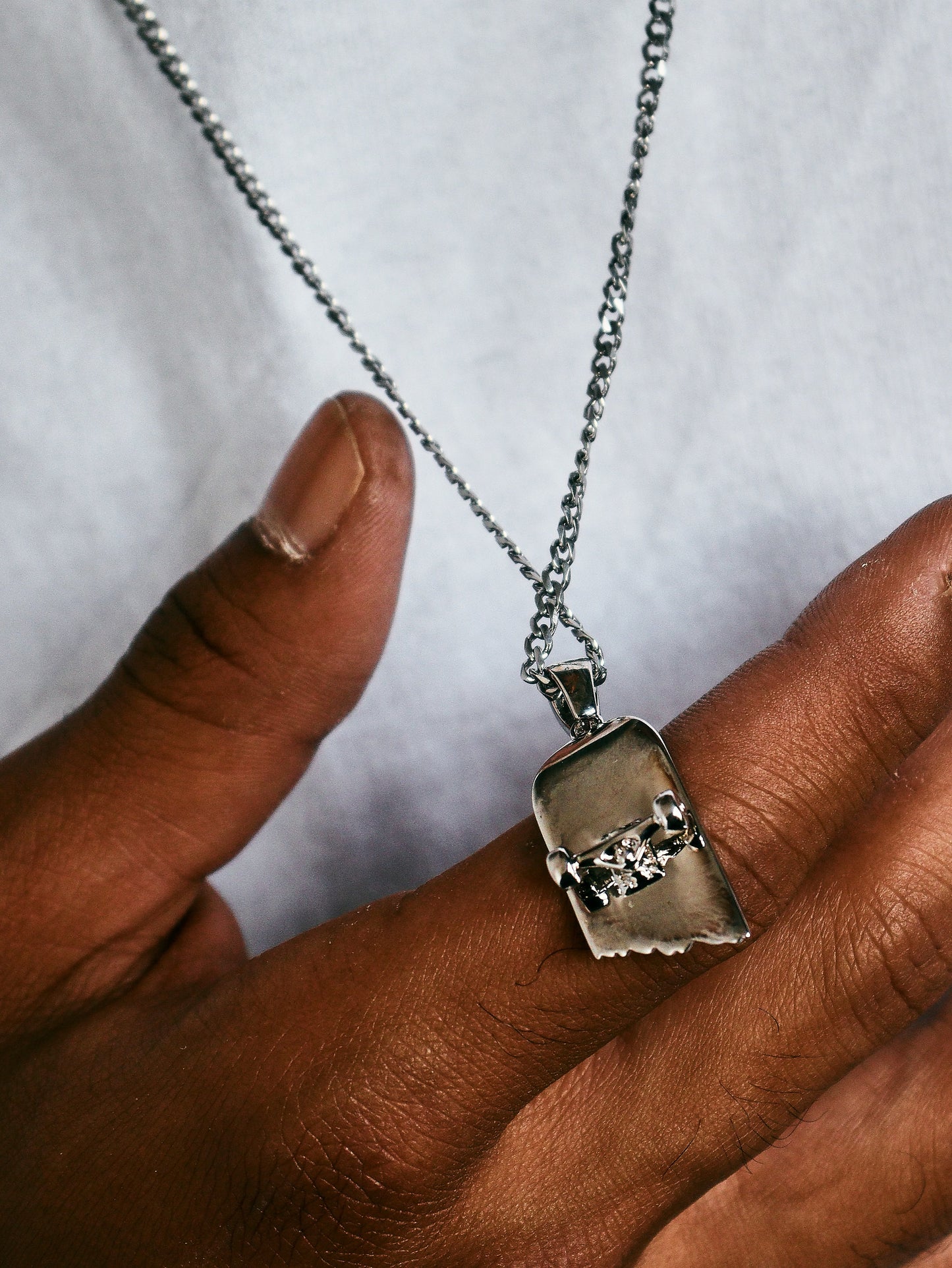ICED OUT Broken Deck Pendant (Silver)